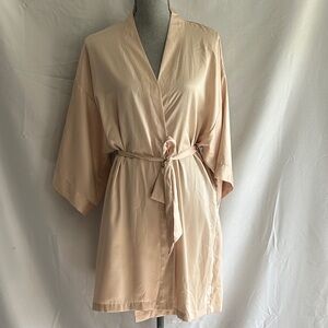 Victoria's Secret Satin Wrap Robe - Blush